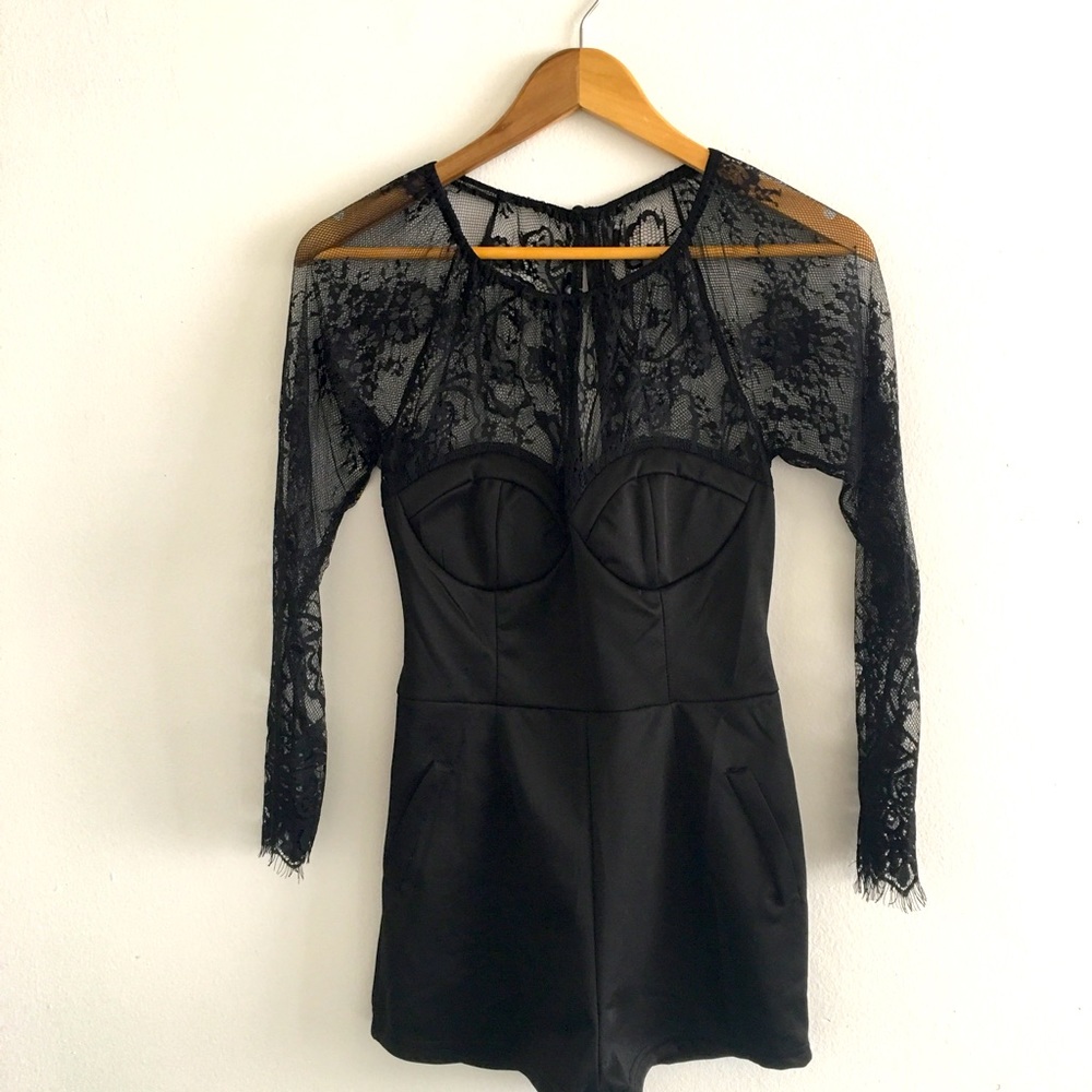 Oasap Black Lace Jumper New